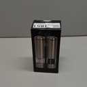 Electric Salt & Pepper Grinder Set  Battery Operated Stainless-Steel Mills & Shakers with Light, Adjustable Ceramic Grinders & Acrylic Rest Tray