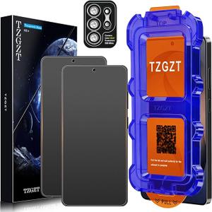 TZGZT 2 Pack for Samsung Galaxy S26 Ultra Matte Screen Protector, Tempered Glass Film, Aluminum Metal Camera Lens Protector Accessories, Automatic 0 Bubble Installation, Case Friendly