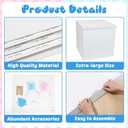 28in Jumbo Gender Reveal Box with 40 Blue Balloons Boy or Girl Banner Pull Bows Ribbons Gender Reveal Ideas Decoration for Welcome Baby Shower He or She Open to See Birthday Party Supplies (Boy)