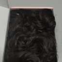 REECHO Curly Hair Extensions, 4PCS 16 inch Clip in Hair Extensions Lace Weft Short Curly Clip Ins Invisible Natural Hairpieces for Women, Dark Brown