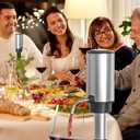 Electric Wine Aerator Pourer One Touch Wine Accessories Rechargeable 2-in-1 Automatic Wine Decanter Stainless Steel Wine Dispenser Gifts for Wine Lovers