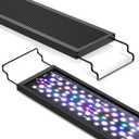 hygger Sun Moon LED Aquarium Light, Full Spectrum Fish Tank Light Day-Night Dual Timer, Adjustable 6 Timer 10 Brightness 8 Colors for Planted Freshwater Tank (20W for 18~24in Long Tank)