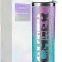 Onebttl Cheerleader Glitter Tumbler Gifts For Girls - Cheer - 20oz/590ml Stainless Steel Insulated Tumbler with Straw, Lid - Gift for Cheerleading, Coach or Cheer Squad - (Purple-Blue Gradient)