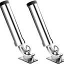 Rod Holders for Fishing Boat2 Pack 316 Stainless Steel 360 Degree Adjustable Deck Flush Mount Fishing Rod Pole Holder for Marine Boat Yacht