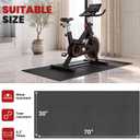 Exercise Bike Mat 70" x 30", 0.2"/0.25" Thick, Compatible with Peloton Bike