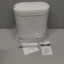ELPHECO Automatic Motion Sensor Trash Can - 2 Gallon Slimline for Bathroom, Bedroom, Kitchen, Office - White with Gold Trim (Golden)