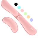 KLIM Mouse & Keyboard Wrist Rest Set - Silky Gel Memory Foam - Ergonomic Wrist Rest for Computer Keyboard, Wrist Pad for Keyboard + Wrist Rest for Mouse - for Gaming and Office - Pain Relief - Pink