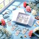 Nosiny 12 Pcs RN Nursing 2026 Graduation Party Favors Stainless RN Nurse Keychain Gifts Bulk for CNA Week Class of 2026 Nurse Graduation Keychain Gifts You Earned It CNA Nursing Party Favors Supplies