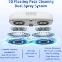 KKI Window Cleaning Robot,Upgraded Window Cleaner Robot, Auto-Dual Spray, Max 3200pa,3 Cleaning Modes & Edge Detection, Remote Control for High-Rise Windows, Glass Door,5Sets Cloths