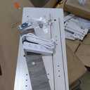 Rolanstar Fireplace TV Stand with LED Lights and Power Outlets, TV Console for 32" 43" 50" 55" 65", Entertainment Center with Adjustable Glass Shelves, Ivory White (Extra Large)