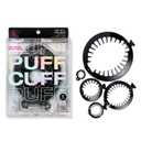 PuffCuff Just Try It Curlfriend!, Original 5, Junior 3, Mini 2.5 Micro 1.5 and Teeny 1.25, For Thick, Curly, Textured Hair, Painless, Damage-Free Styling for Big Hair, Black