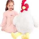 IKASA Giant Chicken Stuffed Animal Plush Toy,23" Large Hen Henny Cute Jumbo Soft Toys,Huge Big Size Fluffy Plushy Fat Plushie,Gifts for Kids