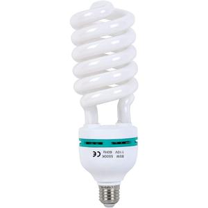 85W Light Bulb 5500K CFL Daylight Spiral Softbox Bulb in E27 Socket for Photography Photo Video Studio Lighting White 1 Pack