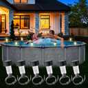Pool Lights for Above Ground Pools,Solar Pool Light 6 Pack for Framed Above Ground Pools, Outdoor Yard Garden Pool Decoration Night Light，Waterproof Swimming Pool Accessories Lights