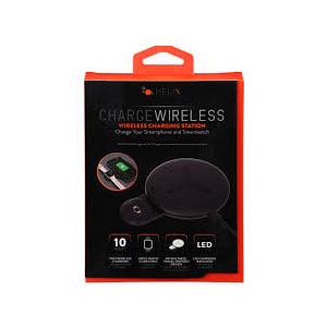 Helix Pro Series Wireless Charging Station 10 Watt Smartphone Charging Pad with 2.5 Watt Smartwatch Charging Pad