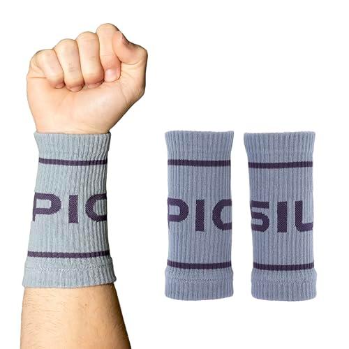 PICSIL - Cotton Sports Wristbands | Absorbent and Breathable | Ideal for Gym, Cross Training, Running and Tennis | Use with Grips | Unisex Design | Lavender. Crips Are Pre-owned