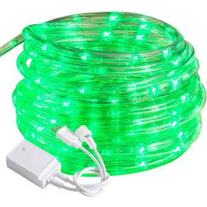 20ft Rope Lights Outdoor, Connectable & Flexible Tube Lights with 8 Modes Controller,Waterproof Green LED Rope Lighting for Deck,Garden,Pool,Patio,Bedroom,Party,Indoor & Outside Landscape Lighting