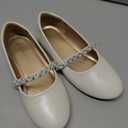 DREAM PAIRS Girls Mary Jane Dress Shoes Ballerina Flats for Wedding, Party (Toddler/Little Kid/Big Kid) 1 White