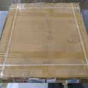 SMARTSTANDARD Sliding Closet Door, 64"80"(Double Barn Doors 33"), Double Frosted 3 Panel Glass Sliding Door with Hardware Kit, Pre-Drilled Door Panel, Need to Assemble, MDF with PVC Surface, White