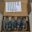 HOLKIE Caster Wheels 3 inch Locking Casters Set of 4, Threaded Stem 3/8" -16 x 1-1/2" (Diameter 3/8", Length 1-1/2") Swivel Heavy Duty Castors Gray
