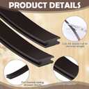 Wonderjune 75 Inch Shower Door Magnetic Strip Replacement Flexible Magnetic Strip Insert for Framed Semi Framed Swinging Glass Shower Doors, Black(2 Rolls)