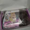 Lativ Brown Highlight Wigs for Women Short Wavy Curly Bob Wig with Bangs Shoulder Length 14 Inches Synthetic Hair for Daily Party Use