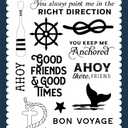 2 x Echo Park Paper Seashore: Keep Me Anchored Stamp Set, Various