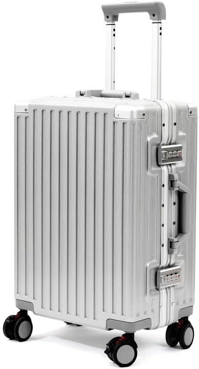 VentureVault Carry On Luggage 22x14x9 Airline Approved, Zipperless Luggage Carry On, Hard Shell Suitcases with TSA Lock, Lightweight Carry On Suitcases with Aluminum Frame (silver, 20inch)