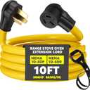 Relaxweex 10ft 10-50 50Amp Extension Cord Compatible with NEMA 10-50 Male Plug to 10-50 Female Receptacle, 50 A 3 Prong Electric Range Oven Stove Extension Power Cord, STW 8 AWG/3C Gauge, 250V, 12500W