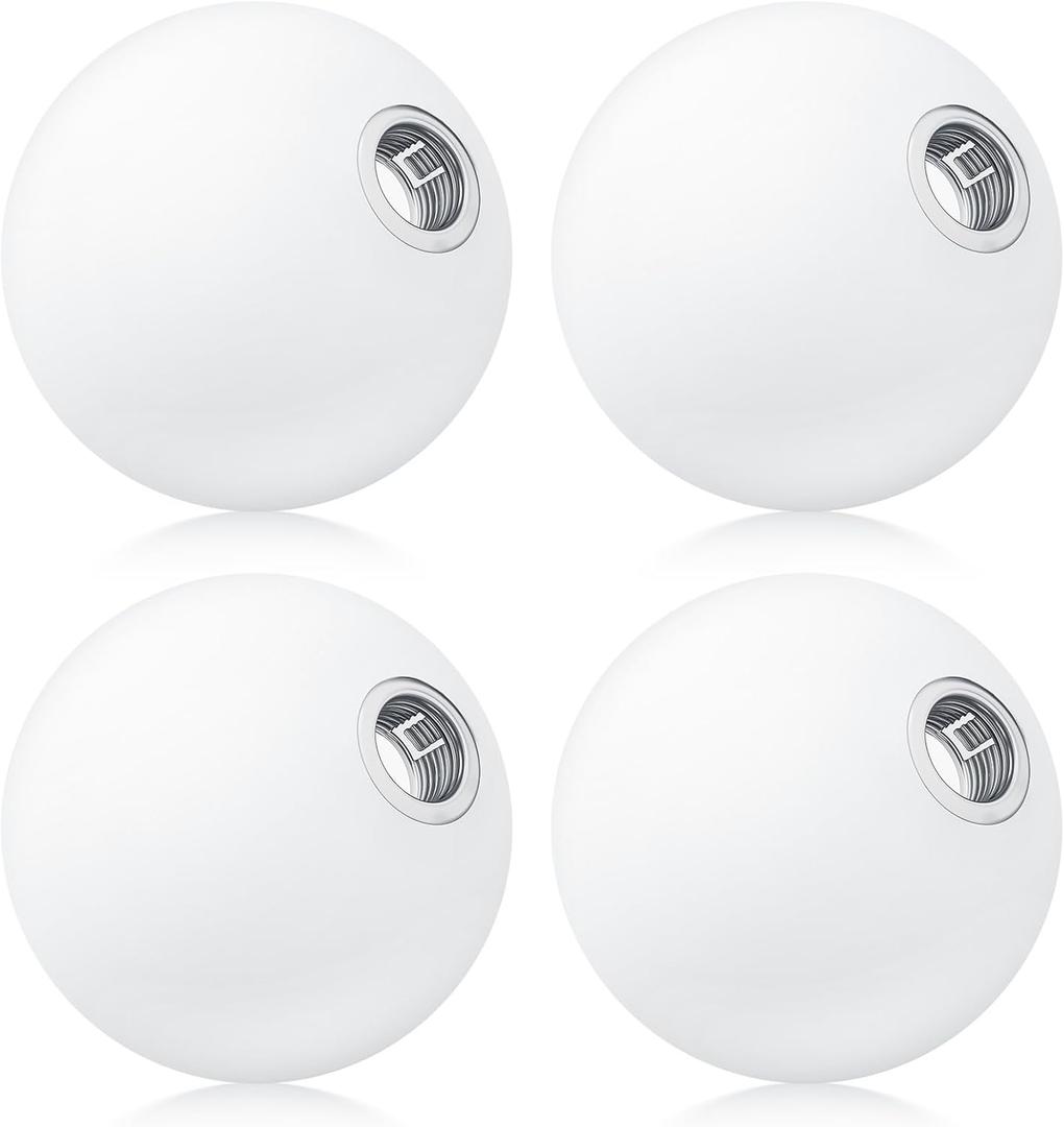 Retisee 4 Pcs Glass Globe Replacement for G9 Bulb Lighting Replacement Glass Lampshade 4 Inch Light Bulb Cover Light Fixtures, 0.8 Inch Fitter (Milky White)