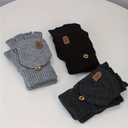 FASHION 2Pairs of gloves, Grey, Black