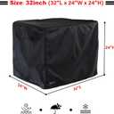 Outdoor Generator Cover 32x24x24 Inches, 600D Heavy-Duty Oxford Fabric, Dustproof and Waterproof Protection for Generators, Suitable for Most 5000-10000W Generators.Black