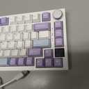 AJAZZ AK820 Pro 75% Gasket RGB Wireless Mechanical Keyboard with TFT Screen, Volume knob, Bluetooth/2.4G/Wired 3-Modes, Compact 82 Hot-Swap Keys, Tricolor PBT Keycap, 4000 mAh (Purple&Blue 3-Modes)