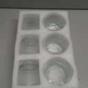 6Pcs Assorted Green Votive Candle Holders for Wedding Centerpieces, Vintage Ribbed Tealight Candle Holder for Home Table Decor, Large Glass Candle Holder for Christmas Decor, Bridal Shower, Green