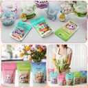 Honeydak 100 Pcs Happy Easter Sealing Treat Bags, 8.9 x 6.1 Inch Easter Sealed Pouch with Handle Resealable Rabbit Eggs Plastic Bags for Holiday Party Candy Gift Wrapping Supplies Decor