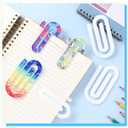 2 x 10 Pack Sublimation Blank Acrylic Paper Clips 3 x 1.2' Jumbo Paper Clips Heat Transfer Clip Sublimation Crafts for Back to School Supplies Teacher Appreciate Gift Office Stationery DIY