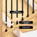 BLIKA 30 Pack Adjustable Baluster Connectors for Round Aluminum Balusters, 3/4" Black Anti-UV Baluster Connectors with Screws for 29~45 Stairs, No Drilling, for Deck Handrail Staircase Balusters
