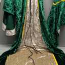 YEAXLUD Womens Renaissance Medieval Costume Dress Lace up Irish Over Long Dresses Cosplay Retro Gown 3XL