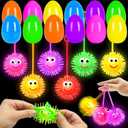 24 Pack LED Puffer Balls, Light Up Stress Relief Toys for Kids Boys Girls Teens Brithday Hunt Filling Treats Basket Stuffers Brithday Party Favors