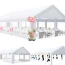 COBIZI 20x40 Party Tent Heavy Duty, Large Outdoor Wedding Tents for Parties with 12 Sidewalls & Built-in Sandbags,Waterproof Event Canopy Gazebo Commercial Tent for Carport,Camping,Patio