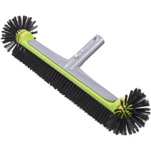 Sepetrel Pool Brush Head for Cleaning Walls,Heavy Duty Inground/Above Ground Swimming Pool Round Scrub Brushes with Premium Strong Bristle & Reinforced Aluminium Back