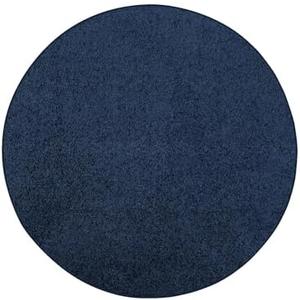 Bright House Solid Color Area Rugs Navy - 2' Round, Indoor, Stain & Fade Resistant, Perfect for Living Room, Bedroom, Dining Room, Entryway, Doorway, Pet & Kids Friendly Rug, Wedding, Made in USA