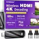 Wireless HDMI Transmitter and Receiver 328FT/100M, 4K Decode Plug & Play Portable 5G+2.4G Remote Control Extenders for Video and Audio to Monitor from PC/Projector