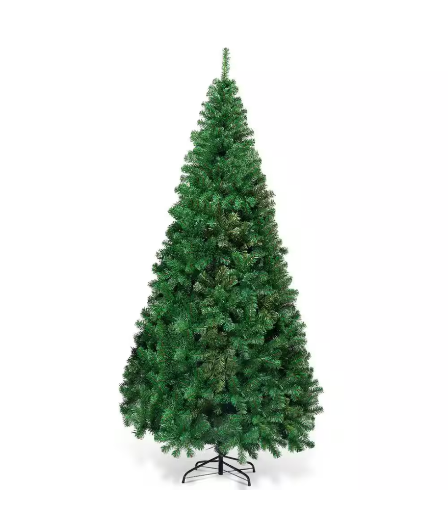 7 ft. Green PVC Hinged Xmas Pine Artificial Christmas Tree