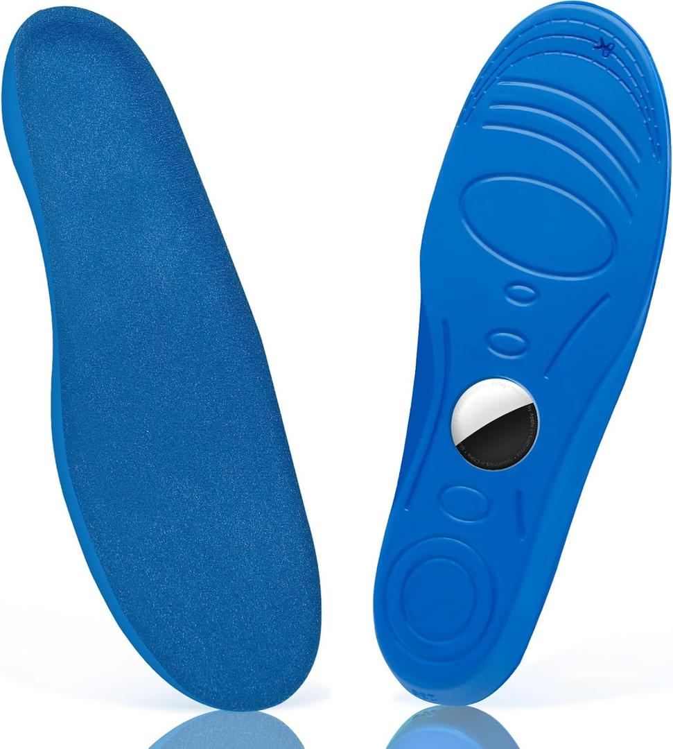 Shoe Insole for Airtag, Shoe Insert for Kids and Adults, Comfortable Footwear Mount (Blue, Foot:7.6-8.6IN/Insole:8.4-9.1IN/2Y-4Y)