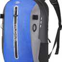 Waterproof Backpack, Waterproof Submersible Backpack, Floating TPU Coated Dry Bag with Airtight Zipper for Kayak, Fishing, Boating, Hiking (30L) (Blue)