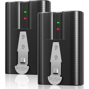 Mrupoo Long-Lasting 6040mAh Battery Replaement for Ring Battery 2Pack  Compatible with Ring-Doorbell Camera(2/3/4/3+/3 Plus),Stick-Up Cam (2nd & 3rd Gen),Spotlight Cam,3.65V Rechargeable Batteries