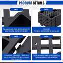 10 Pcs Plastic Pallets for Basement Storage Nestable Moisture Waterproof Lightweight Floor Pallets with Breathable Grid for Indoor Outdoor Supermarket Warehouse (23.6 x 15.8 x 3.9 Inch,Black)