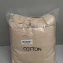 LBRO2M 100% Cotton Sheets Set Deep Pocket 19", 1000 Thread Count King Size 4 Piece Bed Sheet Sets Soft Comfortable Bedding All Season (King, Cream)