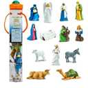 Safari Ltd. Nativity Super TOOB - 13 Hand-Painted Figurines including Mary, Joseph, Baby Jesus, Angel Gabriel, Shepherds, Animals, & 3 Wise Men - Educational Toy For Boys, Girls & Kids Ages 3+